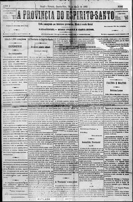 Jornal A Provincia do Espírito Santo - Ano 1882