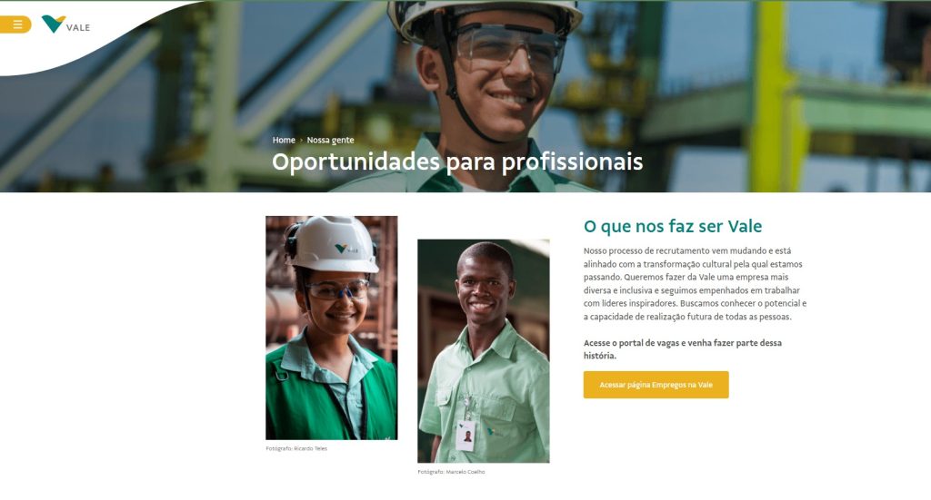 Oportunidades para profissionais
